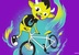 Monster Pixie riding a Fixie