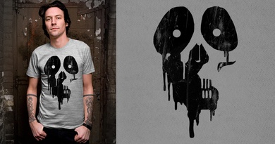 Black paint skull