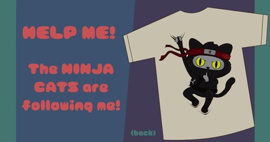 The ninja cats are following me!