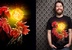Three Roosters Crowing At The Sun