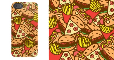 Burger, Hotdog, Pizza and Fries