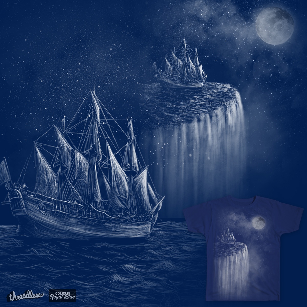 At the Edge of the World, a cool t-shirt design