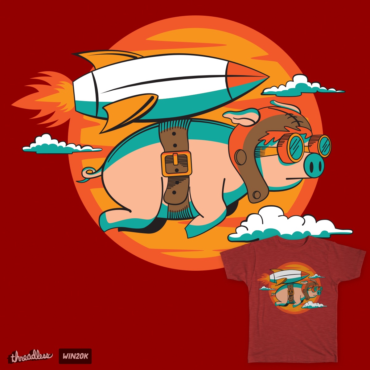 When pigs fly, a cool t-shirt design