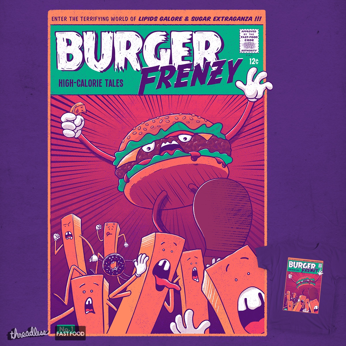 Burger Frenzy, a cool t-shirt design