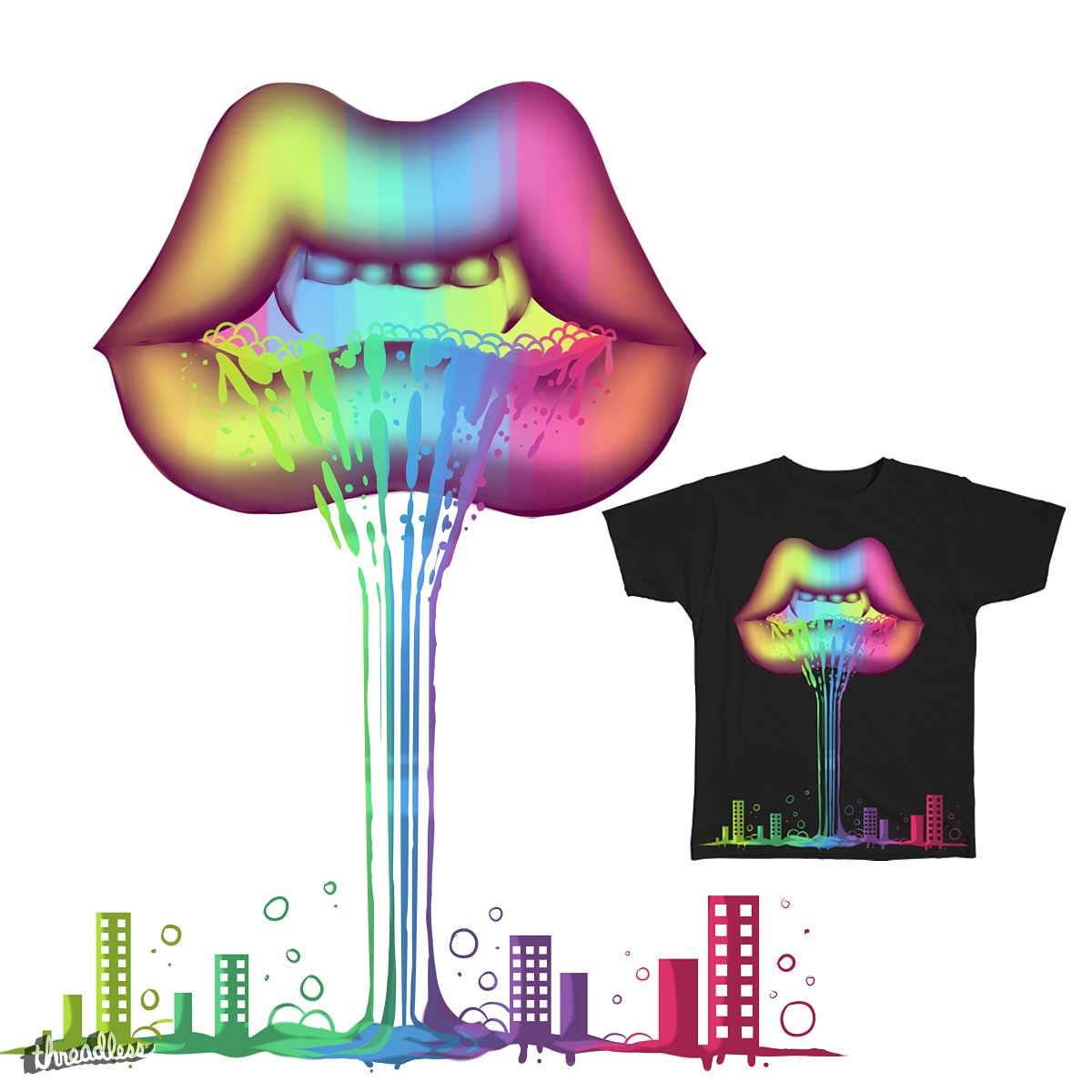 Color Vomit, a cool t-shirt design