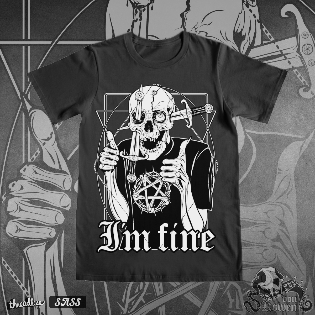 I'm fine, a cool t-shirt design