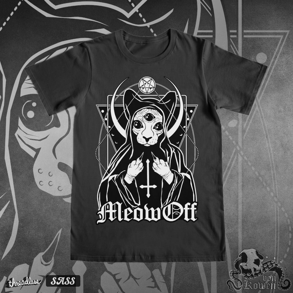 Meow off, a cool t-shirt design